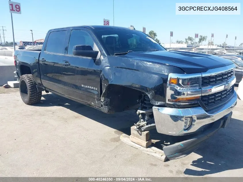 2018 Chevrolet Silverado 1500 Lt VIN: 3GCPCRECXJG408564 Lot: 40246350