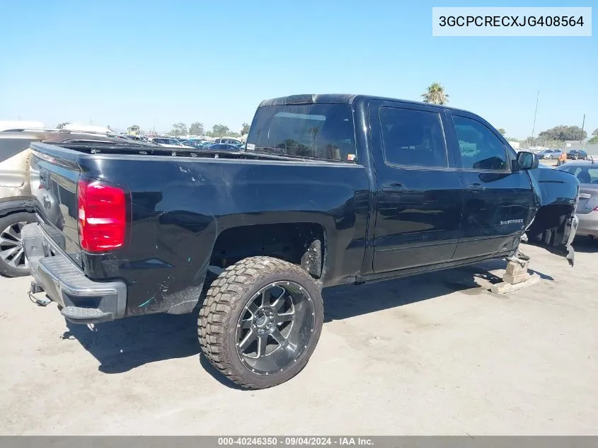 2018 Chevrolet Silverado 1500 Lt VIN: 3GCPCRECXJG408564 Lot: 40246350