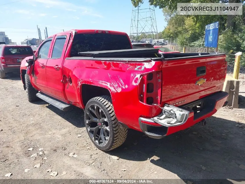 2018 Chevrolet Silverado K1500 Lt VIN: 2GCVKREC3J1104947 Lot: 40267524