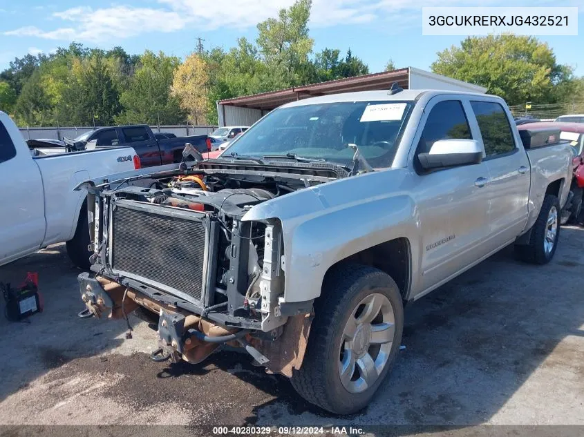 2018 Chevrolet Silverado 1500 K1500 Lt VIN: 3GCUKRERXJG432521 Lot: 40280329