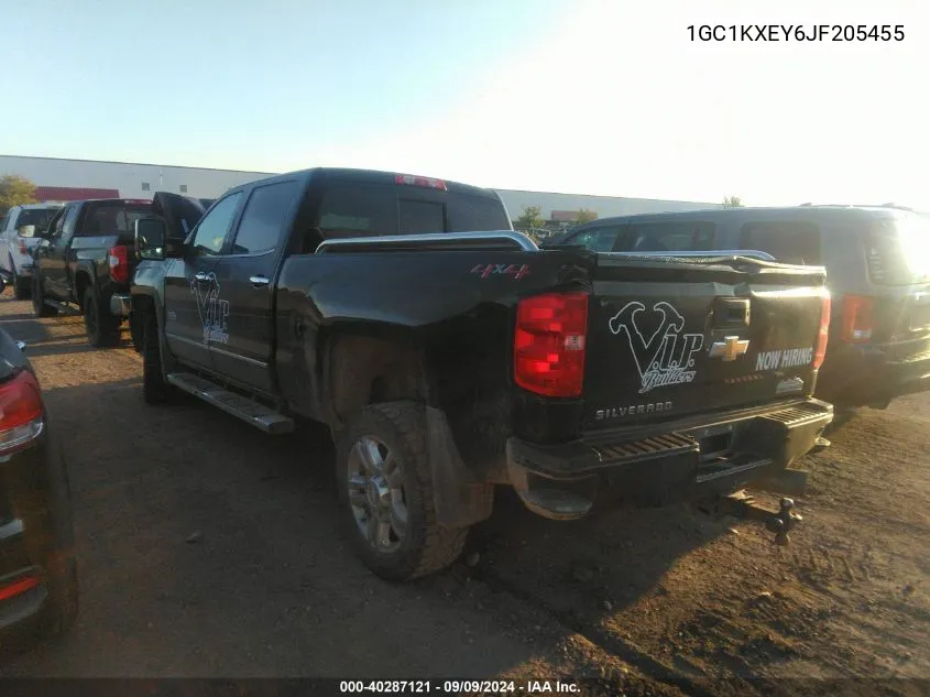 2018 Chevrolet Silverado K2500 High Country VIN: 1GC1KXEY6JF205455 Lot: 40287121