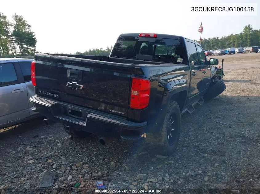 3GCUKREC8JG100458 2018 Chevrolet Silverado 1500 K1500 Lt