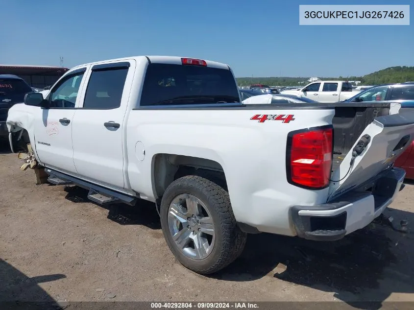 2018 Chevrolet Silverado 1500 Custom VIN: 3GCUKPEC1JG267426 Lot: 40292804