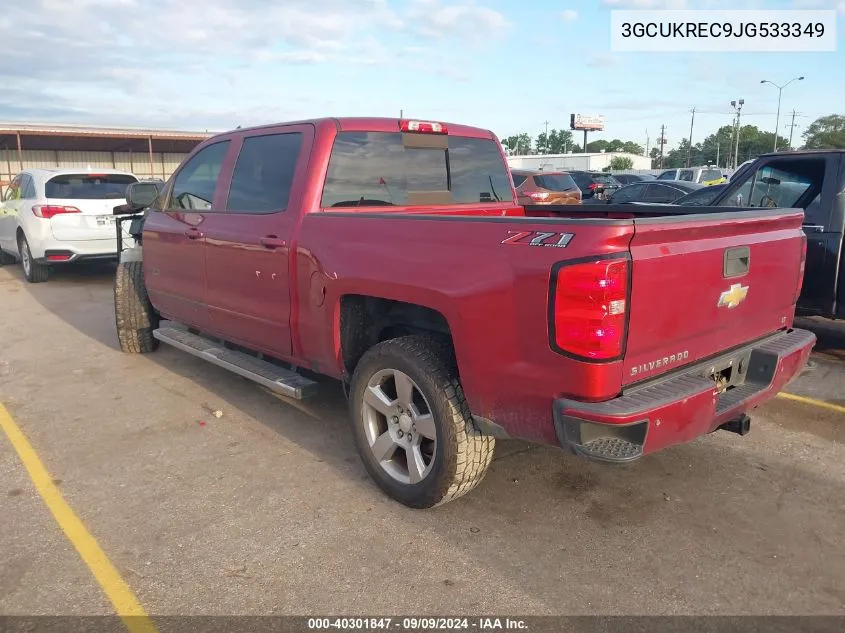 2018 Chevrolet Silverado 1500 2Lt VIN: 3GCUKREC9JG533349 Lot: 40301847