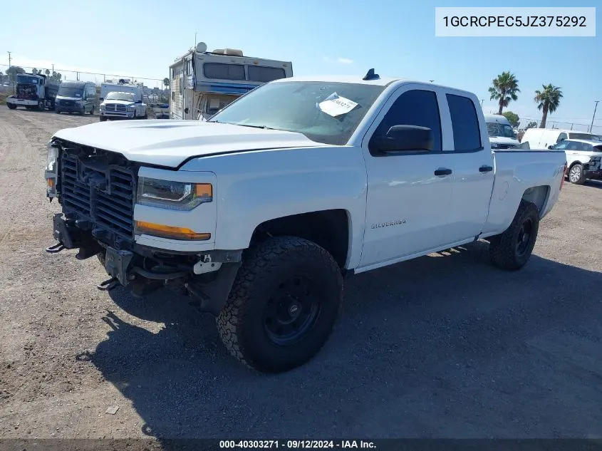 2018 Chevrolet Silverado 1500 Custom VIN: 1GCRCPEC5JZ375292 Lot: 40303271