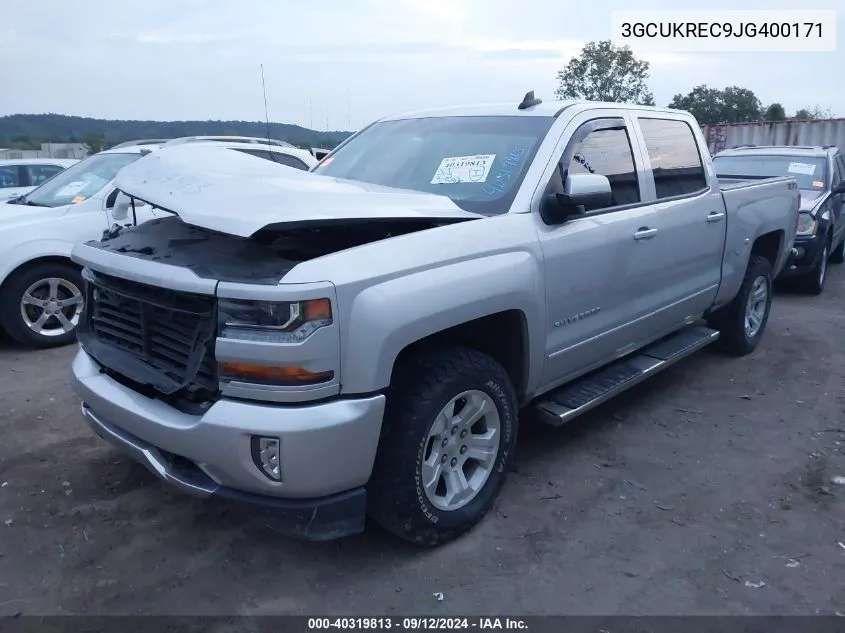 2018 Chevrolet Silverado 1500 2Lt VIN: 3GCUKREC9JG400171 Lot: 40319813