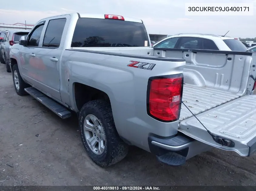 2018 Chevrolet Silverado 1500 2Lt VIN: 3GCUKREC9JG400171 Lot: 40319813