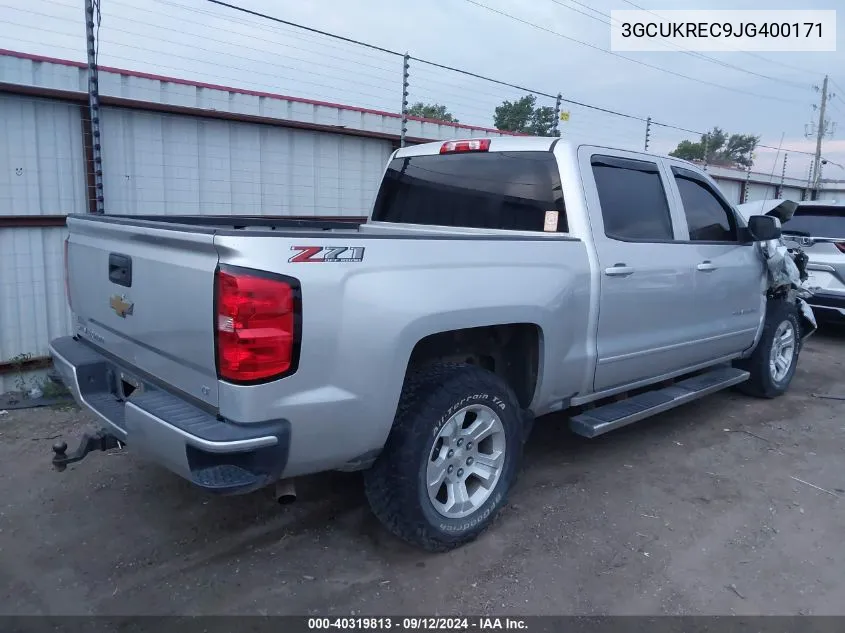 2018 Chevrolet Silverado 1500 2Lt VIN: 3GCUKREC9JG400171 Lot: 40319813