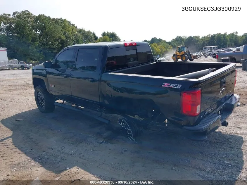 3GCUKSEC3JG300929 2018 Chevrolet Silverado 1500 2Lz