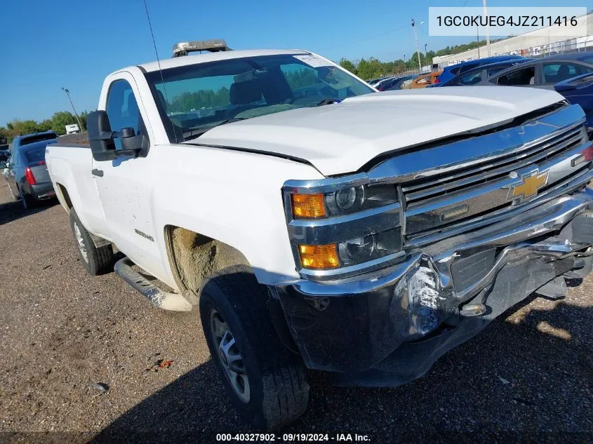 2018 Chevrolet Silverado 2500Hd Wt VIN: 1GC0KUEG4JZ211416 Lot: 40327902