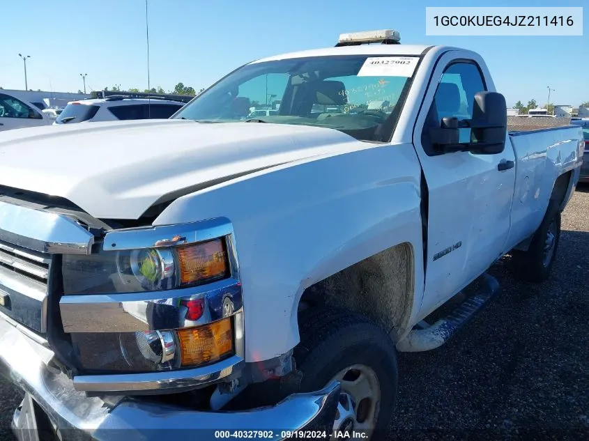 2018 Chevrolet Silverado 2500Hd Wt VIN: 1GC0KUEG4JZ211416 Lot: 40327902