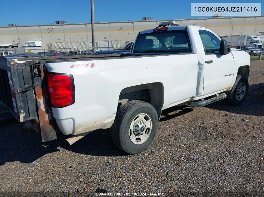 2018 Chevrolet Silverado 2500Hd Wt VIN: 1GC0KUEG4JZ211416 Lot: 40327902