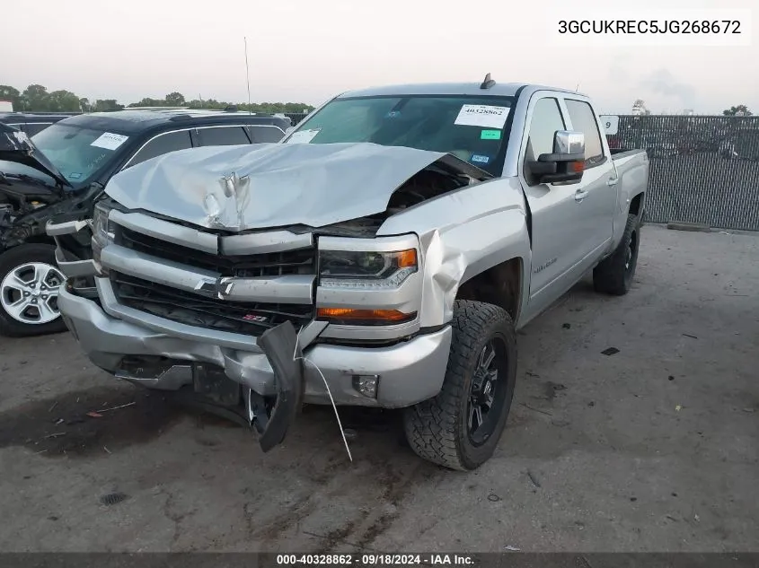 2018 Chevrolet Silverado 1500 2Lt VIN: 3GCUKREC5JG268672 Lot: 40328862