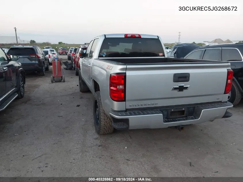 2018 Chevrolet Silverado 1500 2Lt VIN: 3GCUKREC5JG268672 Lot: 40328862