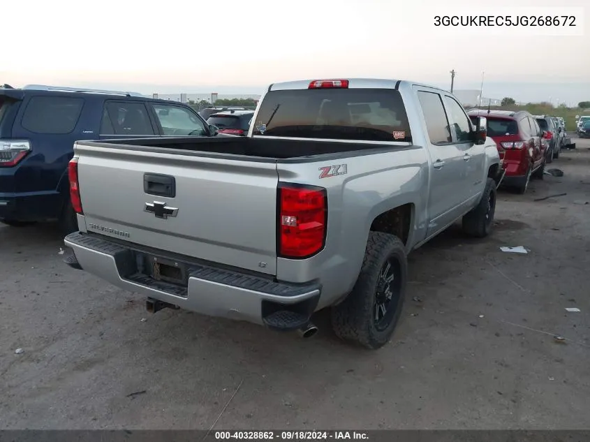 2018 Chevrolet Silverado 1500 2Lt VIN: 3GCUKREC5JG268672 Lot: 40328862