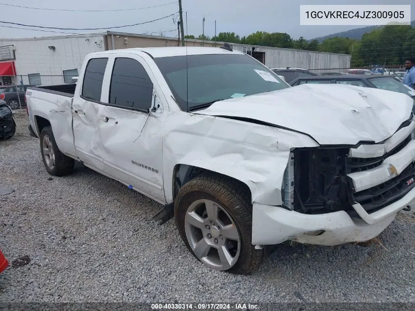 2018 Chevrolet Silverado 1500 2Lt VIN: 1GCVKREC4JZ300905 Lot: 40330314