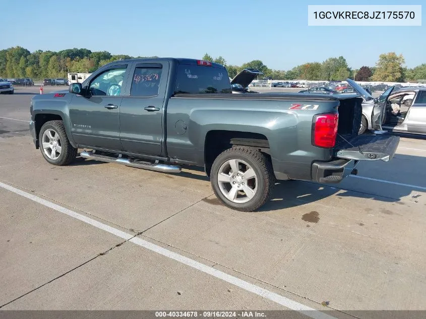 2018 Chevrolet Silverado K1500 Lt VIN: 1GCVKREC8JZ175570 Lot: 40334678