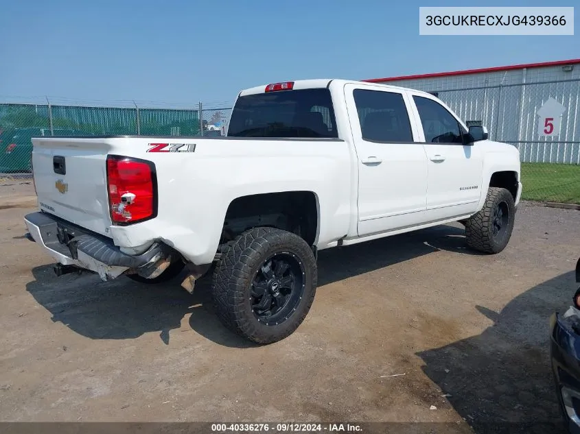 3GCUKRECXJG439366 2018 Chevrolet Silverado 1500 2Lt