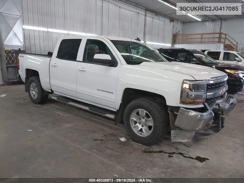 2018 Chevrolet Silverado 1500 1Lt VIN: 3GCUKREC2JG417085 Lot: 40338973