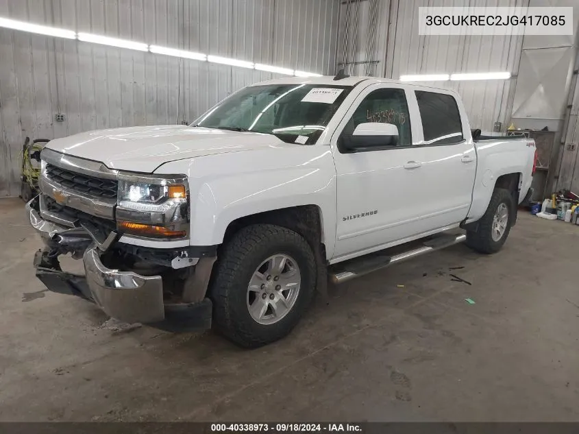 2018 Chevrolet Silverado 1500 1Lt VIN: 3GCUKREC2JG417085 Lot: 40338973