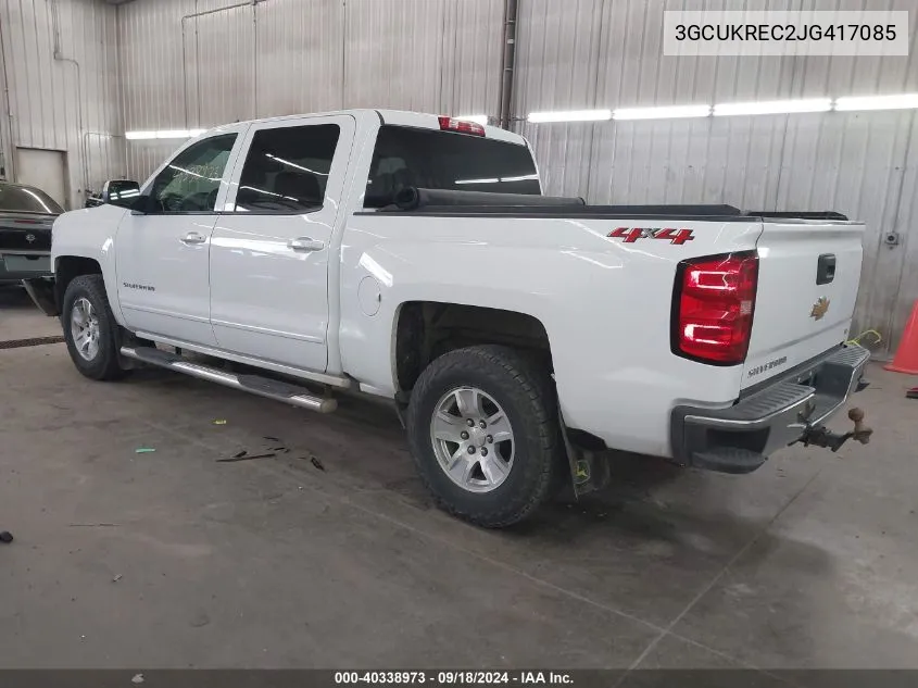 2018 Chevrolet Silverado 1500 1Lt VIN: 3GCUKREC2JG417085 Lot: 40338973