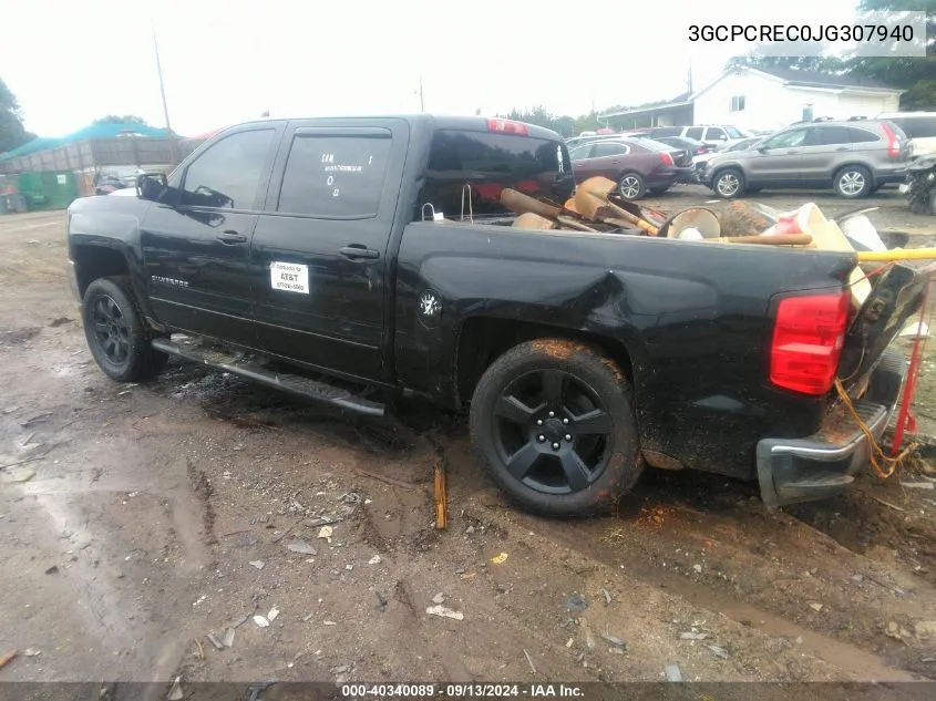 2018 Chevrolet Silverado 1500 1Lt VIN: 3GCPCREC0JG307940 Lot: 40340089