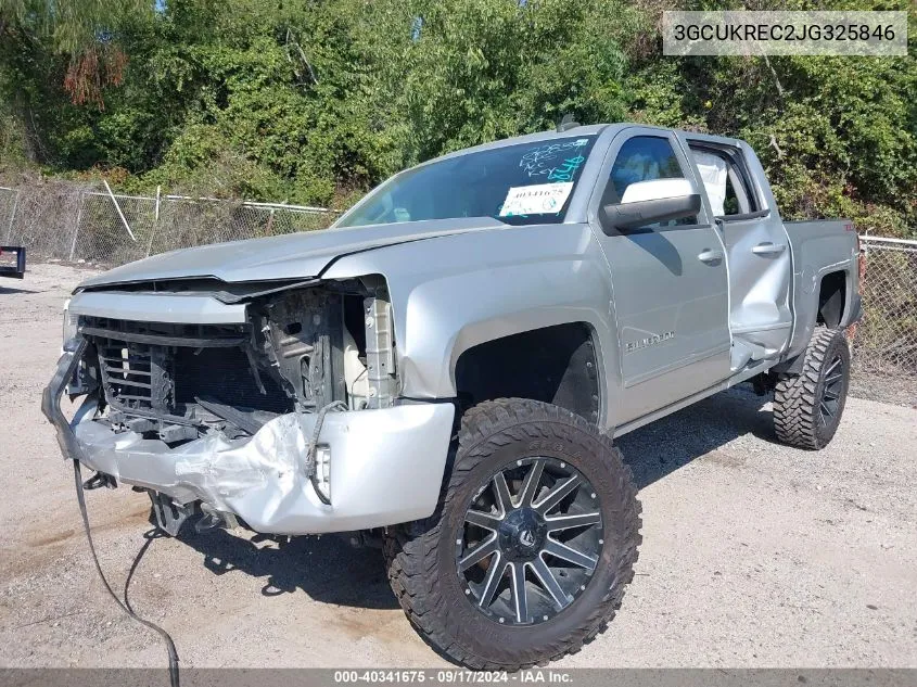 2018 Chevrolet Silverado 1500 2Lt VIN: 3GCUKREC2JG325846 Lot: 40341675