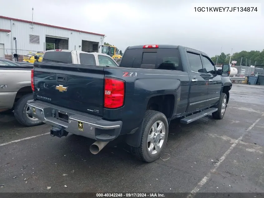 1GC1KWEY7JF134874 2018 Chevrolet Silverado 2500Hd Ltz