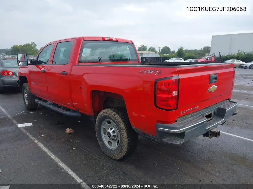 2018 Chevrolet Silverado 2500Hd Wt VIN: 1GC1KUEG7JF206068 Lot: 40342722