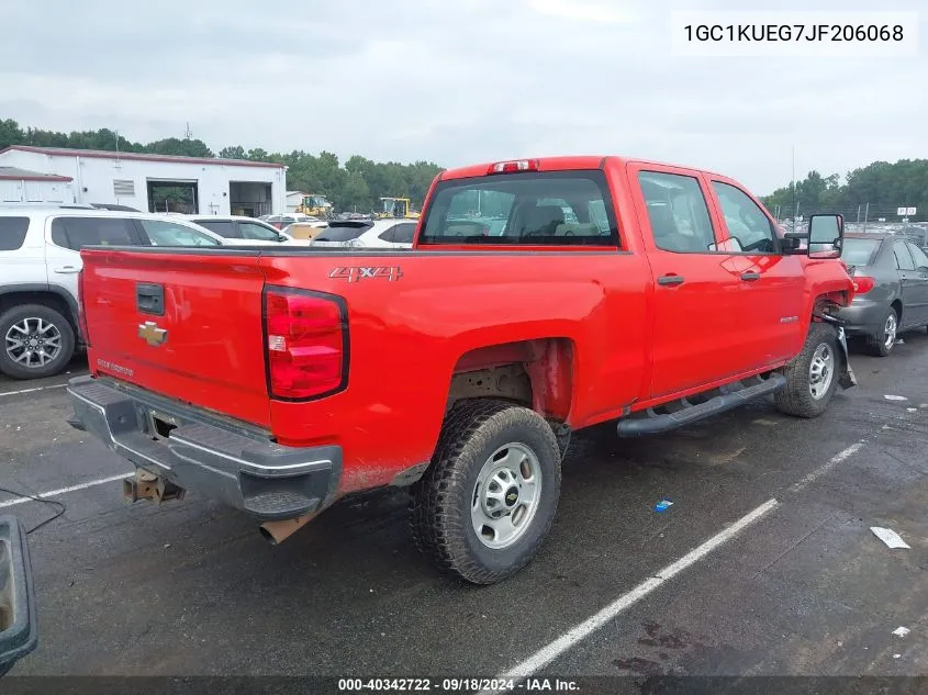 2018 Chevrolet Silverado 2500Hd Wt VIN: 1GC1KUEG7JF206068 Lot: 40342722