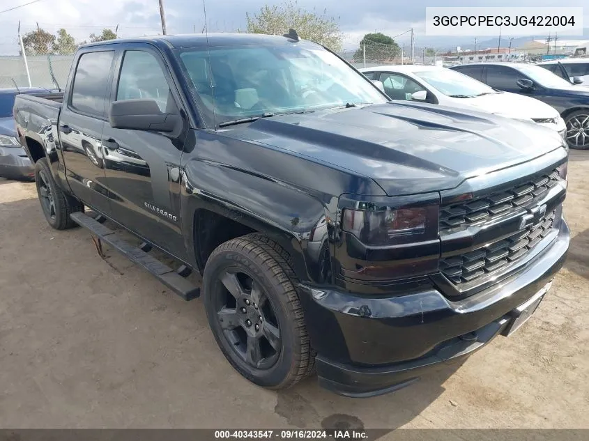 2018 Chevrolet Silverado 1500 Custom VIN: 3GCPCPEC3JG422004 Lot: 40343547