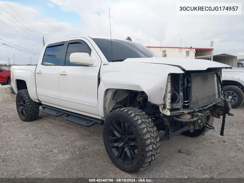 2018 Chevrolet Silverado 1500 2Lt VIN: 3GCUKREC0JG174957 Lot: 40345795