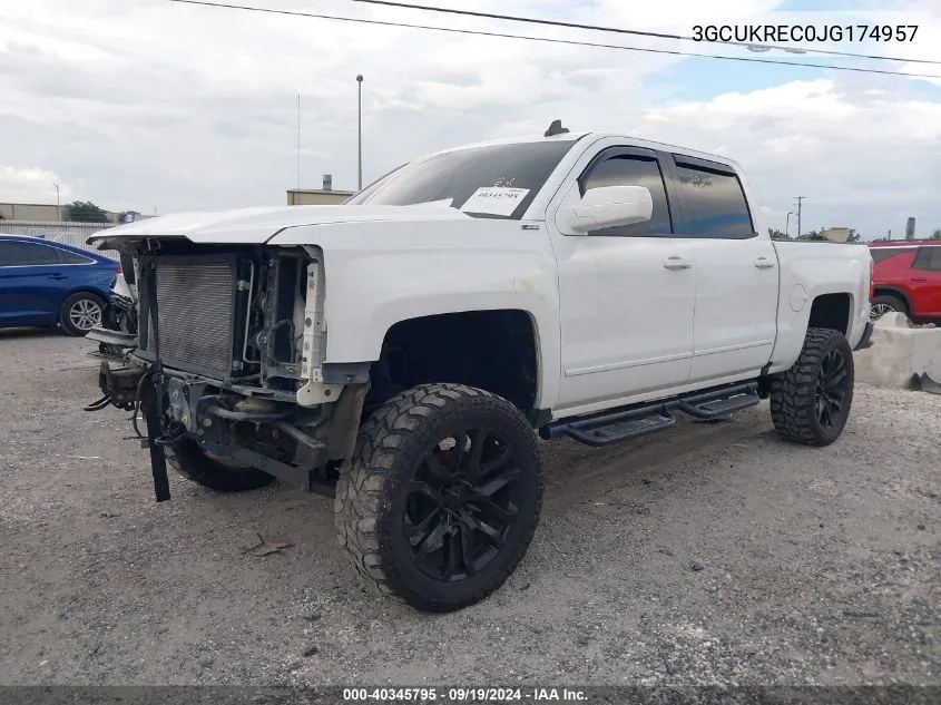 2018 Chevrolet Silverado 1500 2Lt VIN: 3GCUKREC0JG174957 Lot: 40345795