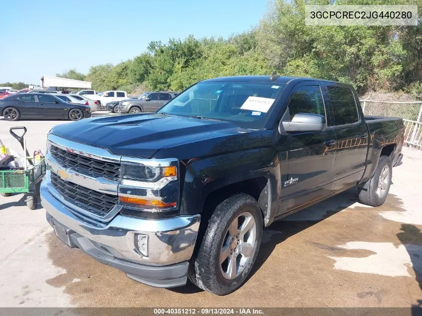 2018 Chevrolet Silverado 1500 1Lt VIN: 3GCPCREC2JG440280 Lot: 40351212