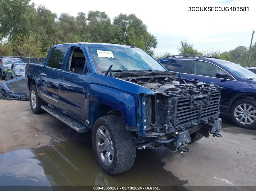 3GCUKSEC0JG403581 2018 Chevrolet Silverado 1500 2Lz