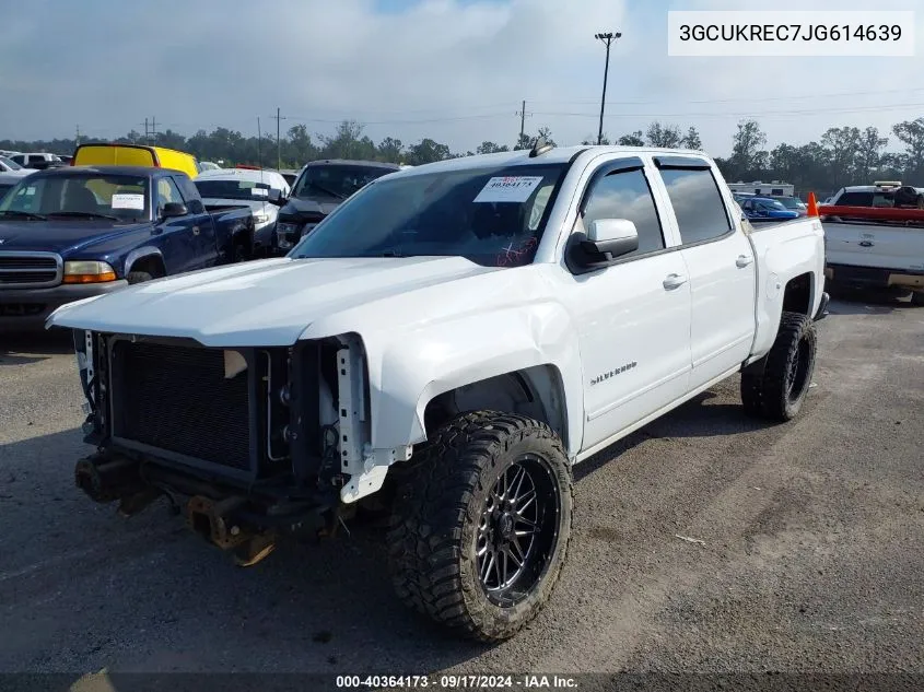 2018 Chevrolet Silverado 1500 2Lt VIN: 3GCUKREC7JG614639 Lot: 40364173