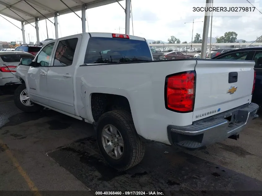 2018 Chevrolet Silverado 1500 1Lt VIN: 3GCUCRER3JG279817 Lot: 40368460