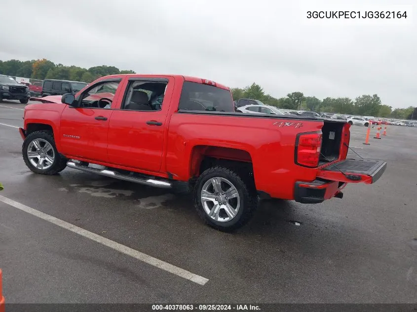 2018 Chevrolet Silverado 1500 Custom VIN: 3GCUKPEC1JG362164 Lot: 40378063