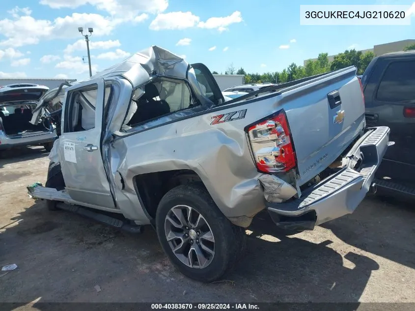 2018 Chevrolet Silverado 1500 2Lt VIN: 3GCUKREC4JG210620 Lot: 40383670