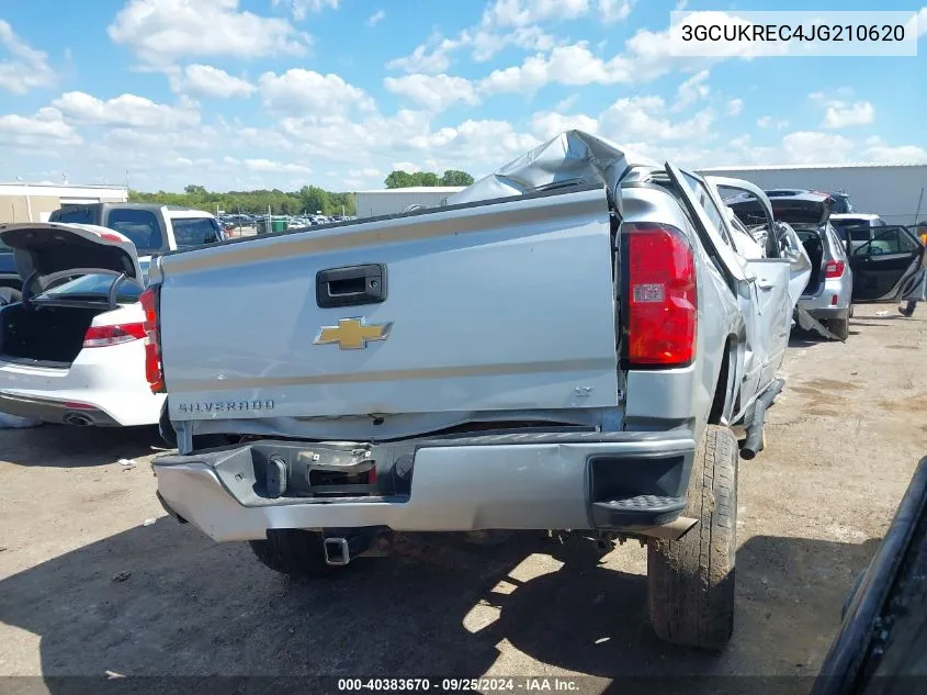 2018 Chevrolet Silverado 1500 2Lt VIN: 3GCUKREC4JG210620 Lot: 40383670