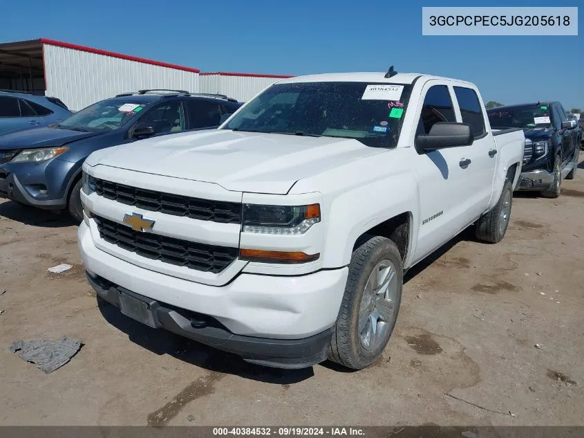 2018 Chevrolet Silverado 1500 Custom VIN: 3GCPCPEC5JG205618 Lot: 40384532