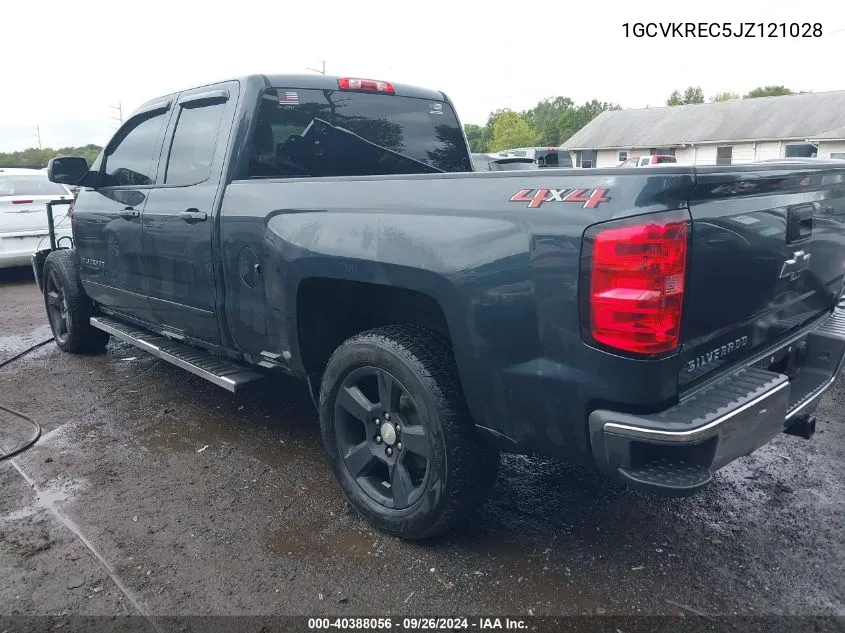 2018 Chevrolet Silverado 1500 1Lt VIN: 1GCVKREC5JZ121028 Lot: 40388056