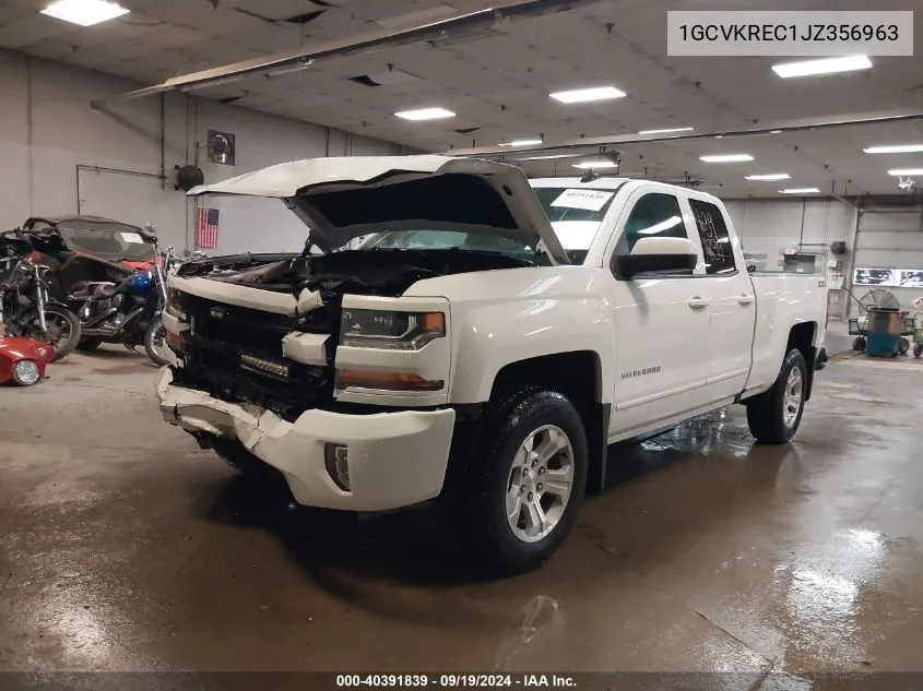 2018 Chevrolet Silverado 1500 2Lt VIN: 1GCVKREC1JZ356963 Lot: 40391839