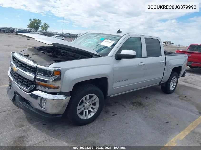 2018 Chevrolet Silverado 1500 K1500 Lt VIN: 3GCUKREC8JG379992 Lot: 40398266