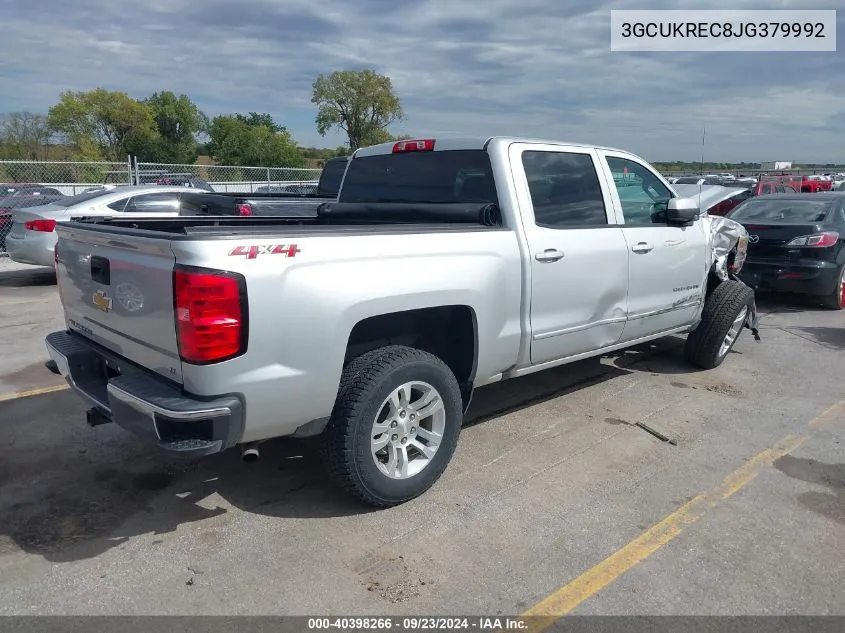 2018 Chevrolet Silverado 1500 K1500 Lt VIN: 3GCUKREC8JG379992 Lot: 40398266