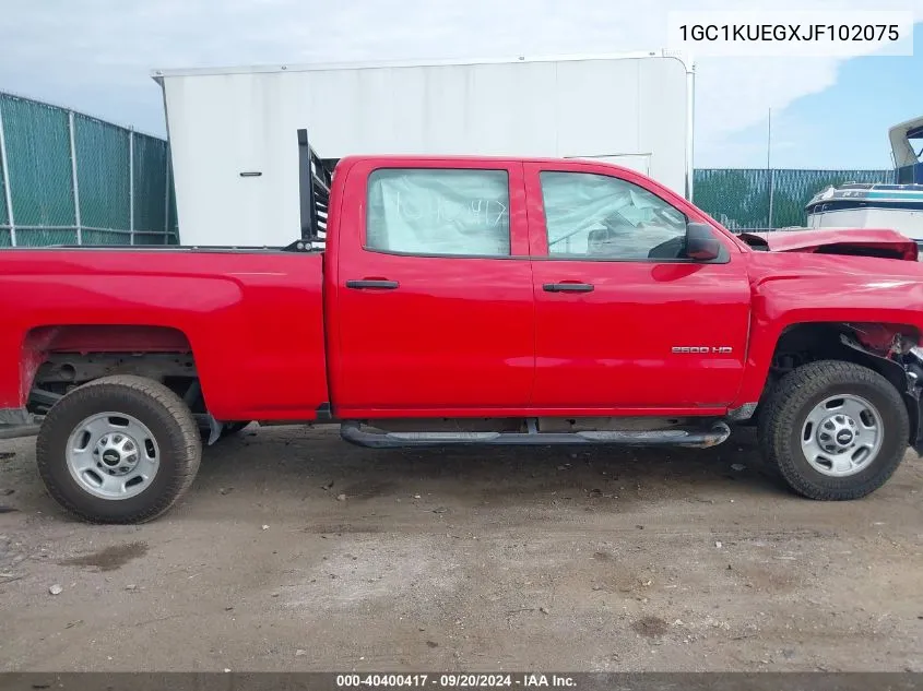 2018 Chevrolet Silverado 2500Hd Wt VIN: 1GC1KUEGXJF102075 Lot: 40400417