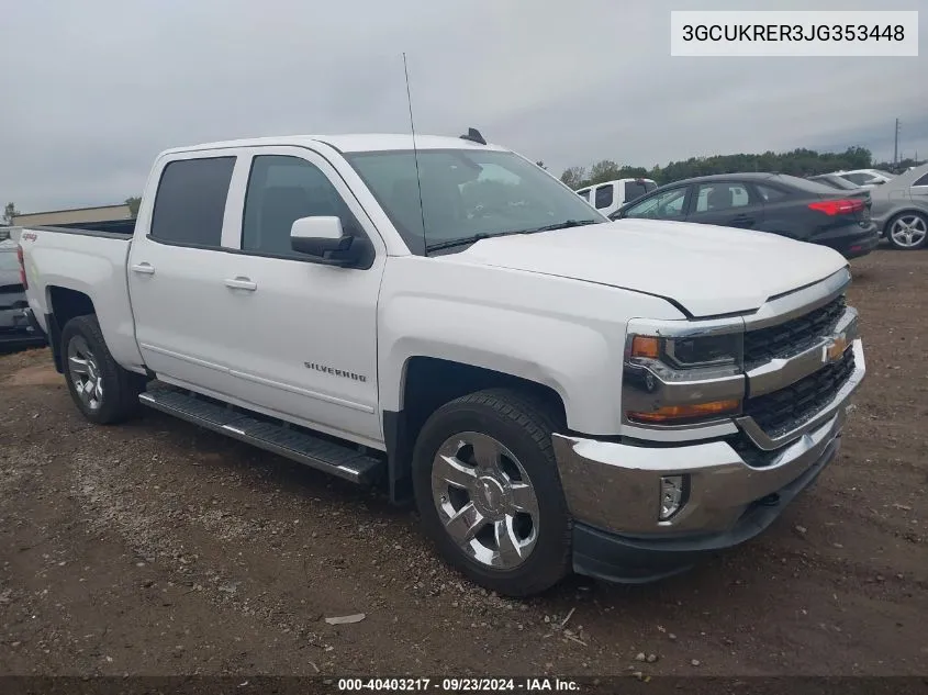 2018 Chevrolet Silverado K1500 Lt VIN: 3GCUKRER3JG353448 Lot: 40403217