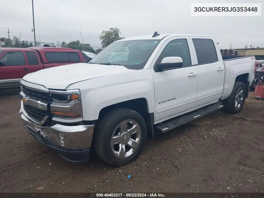 2018 Chevrolet Silverado K1500 Lt VIN: 3GCUKRER3JG353448 Lot: 40403217