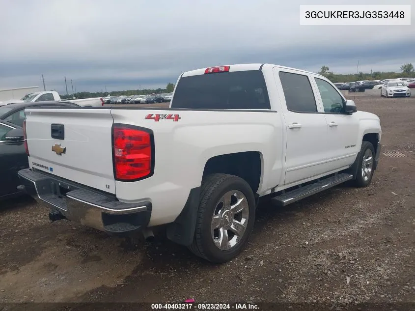 2018 Chevrolet Silverado K1500 Lt VIN: 3GCUKRER3JG353448 Lot: 40403217