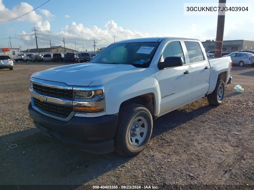 2018 Chevrolet Silverado 1500 Wt VIN: 3GCUKNEC7JG403904 Lot: 40403385